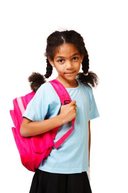 Student with backpack clipart