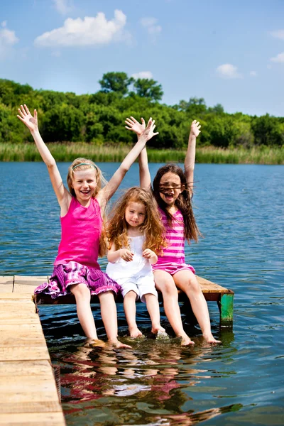Excited girls — Stock Photo, Image