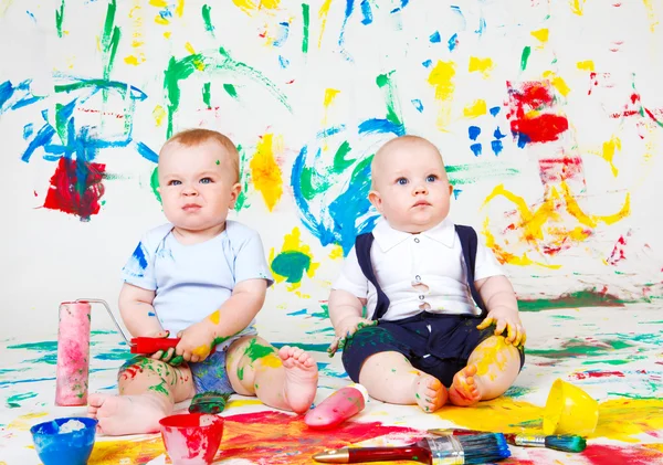 Painted babies — Stock Photo, Image