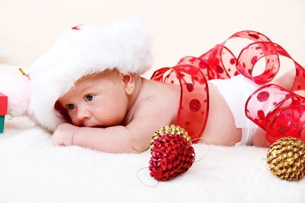 Neugeborenes Weihnachtsbaby — Stockfoto