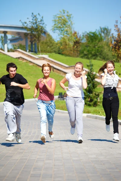 Students running — Stock Photo, Image