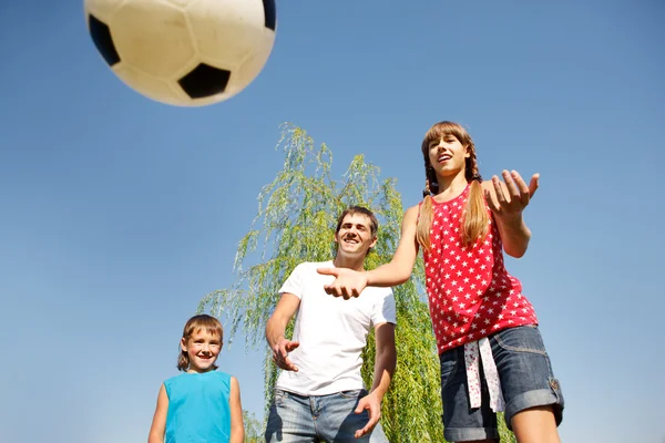 Father and children playing — Stock Photo, Image