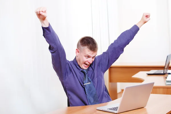 Excited employee — Stock Photo, Image