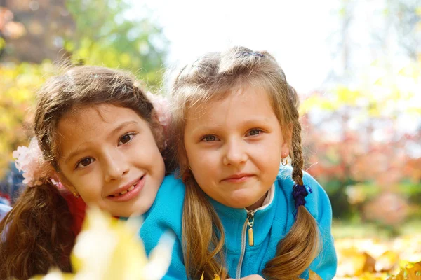 Little girls in park — Stock Photo, Image