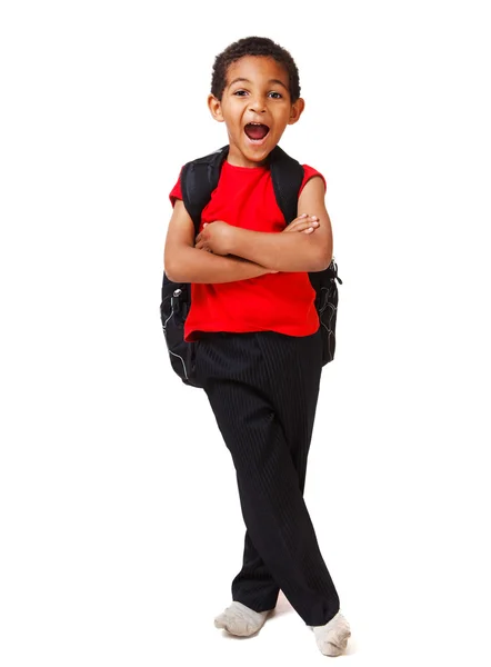 Jongen met zijn gekruiste armen — Stockfoto