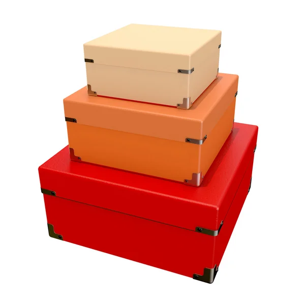 Red boxes — Stock Photo, Image