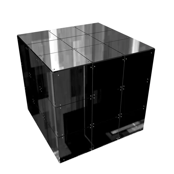 Svart kub — Stockfoto