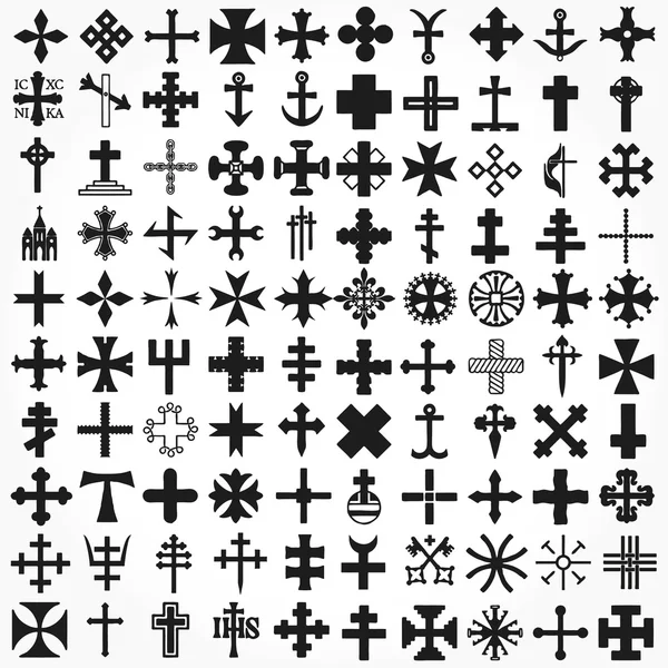 Set Croix vecteur — Image vectorielle