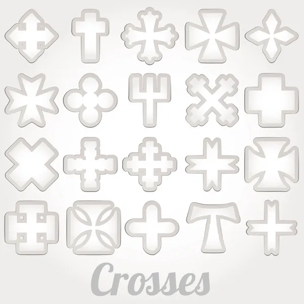 Вектор множества крестов — стоковый вектор