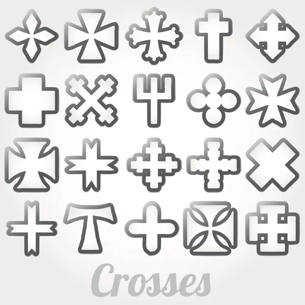 Встановлення хрестів вектор — стоковий вектор