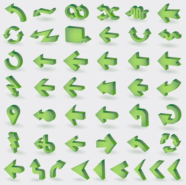 Ensemble de flèches vectorielles papier — Image vectorielle