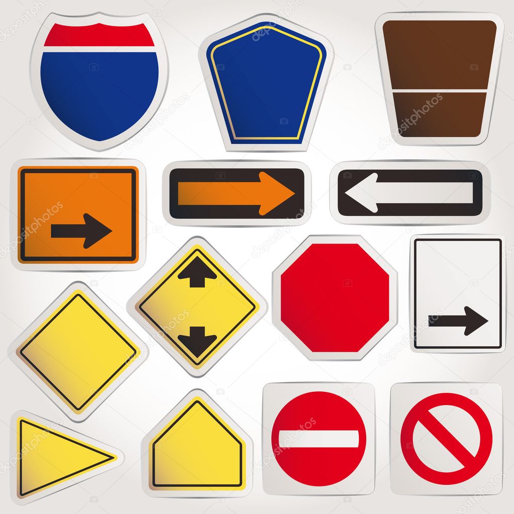 Vector. Blank road signs