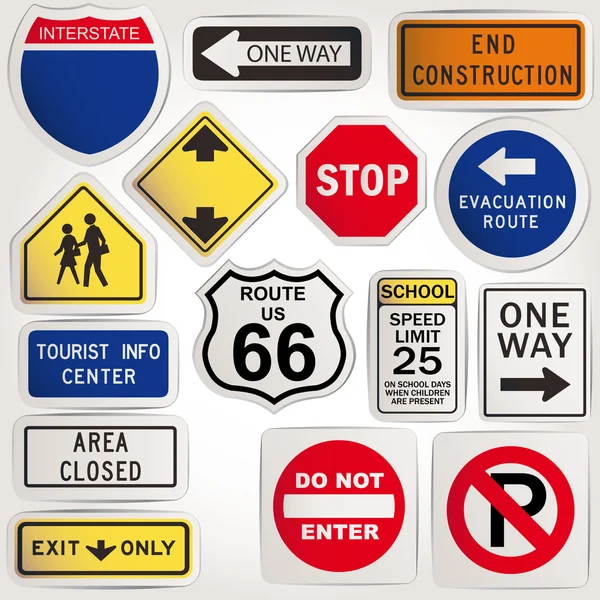 Διάνυσμα. κενές οδικές πινακίδες — Διανυσματικό Αρχείο