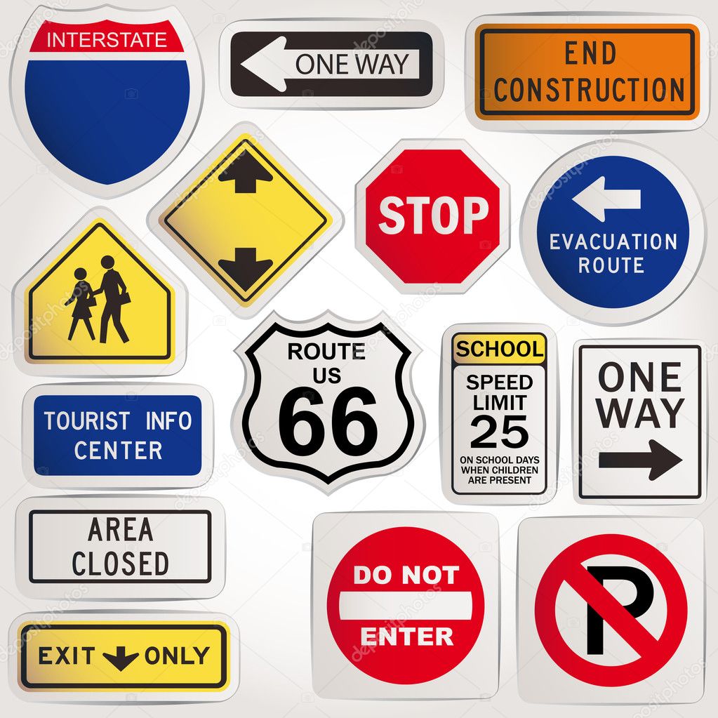 Vector. Blank road signs