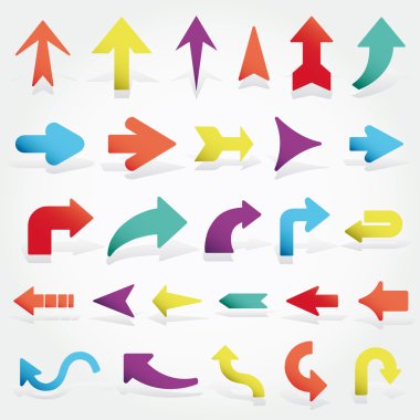 Vector arrows set clipart