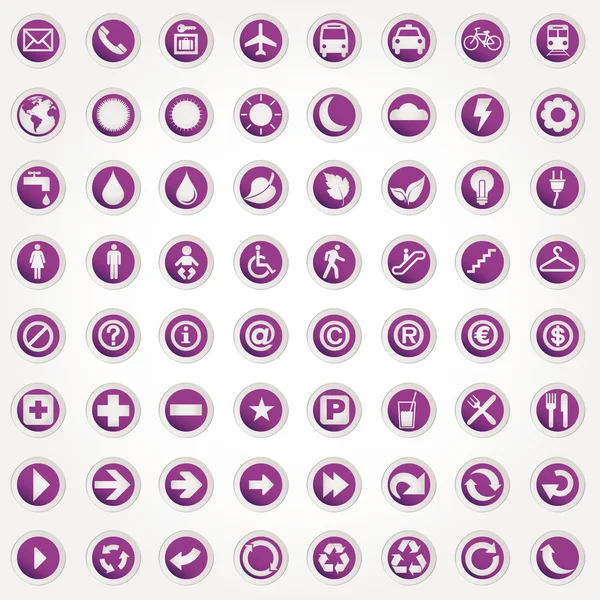 Et presentation buttons icons — Stock Vector