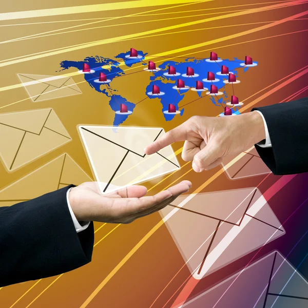 Klienta wysłać zamówienie pocztą elektroniczną — Zdjęcie stockowe