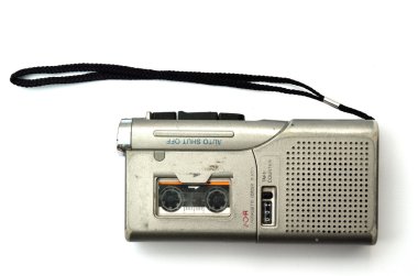 beyaz zemin üzerine Retro kaydedici