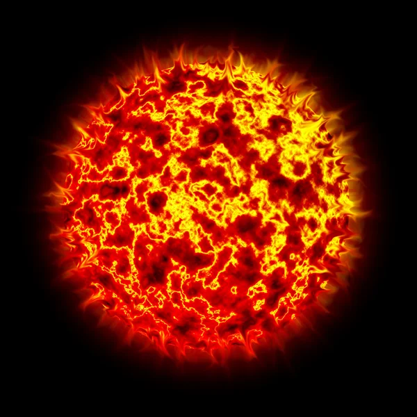 Sun in space area — Stock Photo, Image