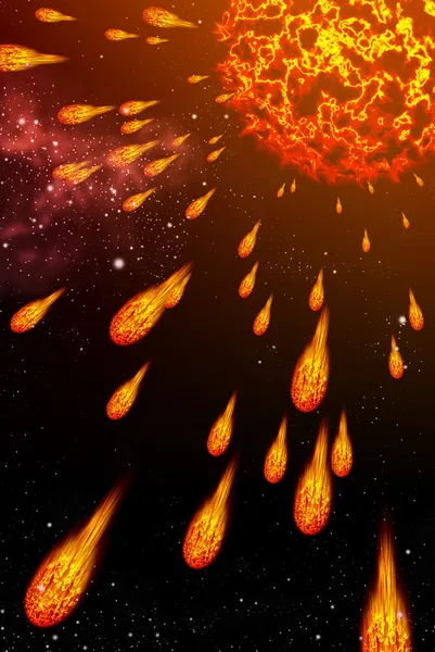 Sun explode the comet — Stock Photo, Image