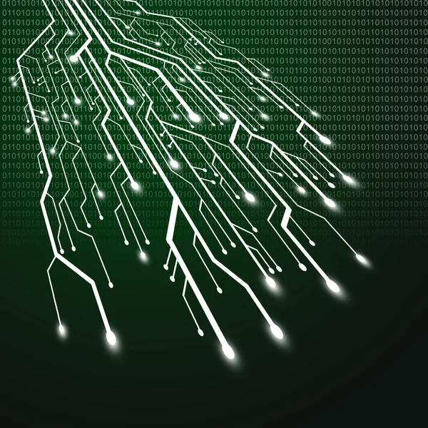 Placa de circuito forma de árvore, fundo de tecnologia — Fotografia de Stock