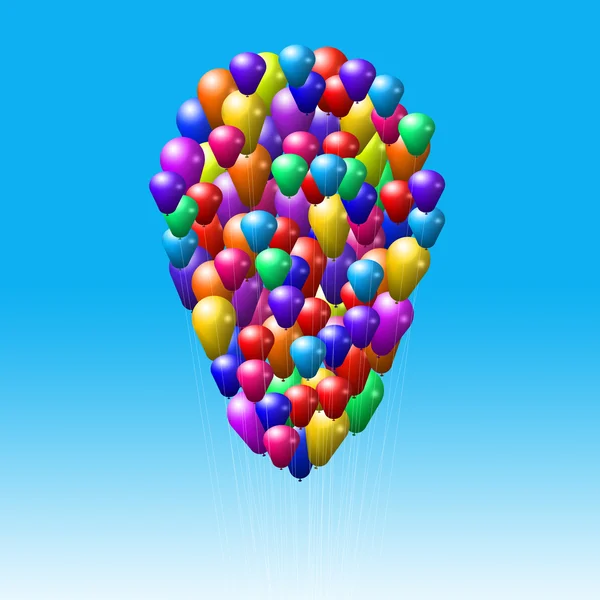 Mångfärgade ballongerΠολύχρωμα μπαλόνια — Stockfoto