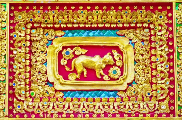 Native Thai style of cow pattern — Stock Photo, Image