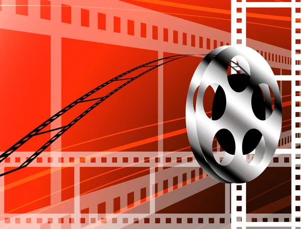 Filmstrip en roll, bioscoop concept — Stockfoto