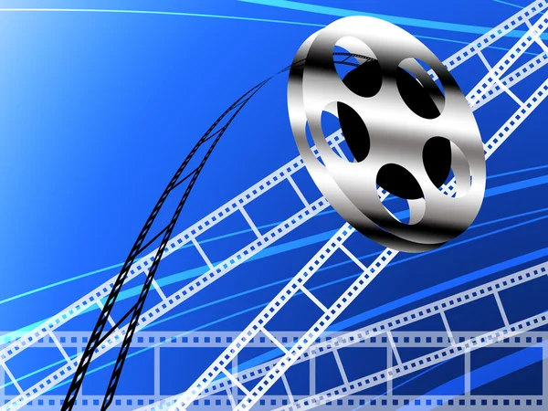 Filmstrip en roll, bioscoop concept — Stockfoto