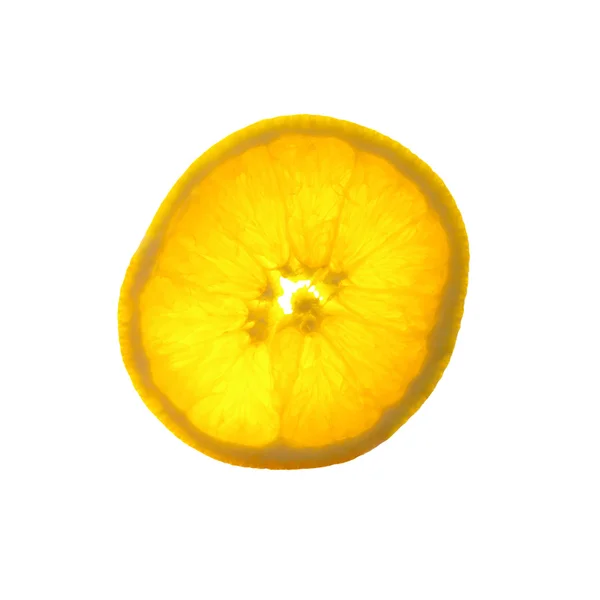 Orange in Scheiben geschnitten auf weißem Hintergrund — Stockfoto