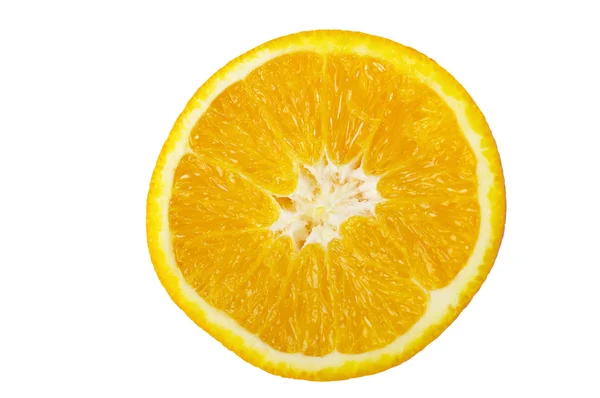 Oranye diiris pada latar belakang putih — Stok Foto