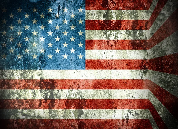 Amerikanische Flagge im Grunge-Stil, Unabhängigkeitstag — Stockfoto