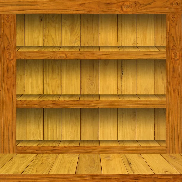 Empty wooden shelf — Stock Photo, Image