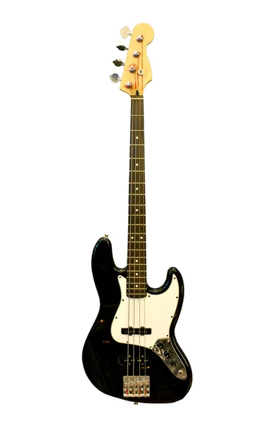 Bass guitar on white background