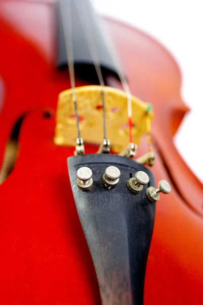 Close-up van een klassieke viool geïsoleerd — Stockfoto