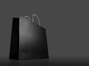 Glaze shopping bag on black background clipart