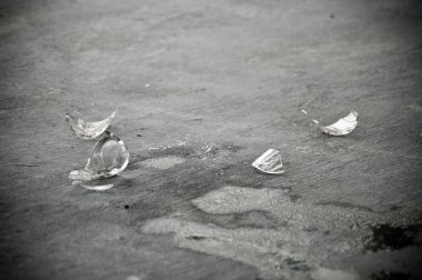 Broken glass on ground clipart