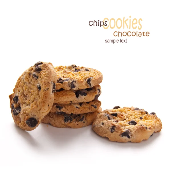 Čokoládové lupínky cookies — Stock fotografie