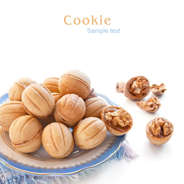 Baking in the shape of walnut — Stock Photo, Image