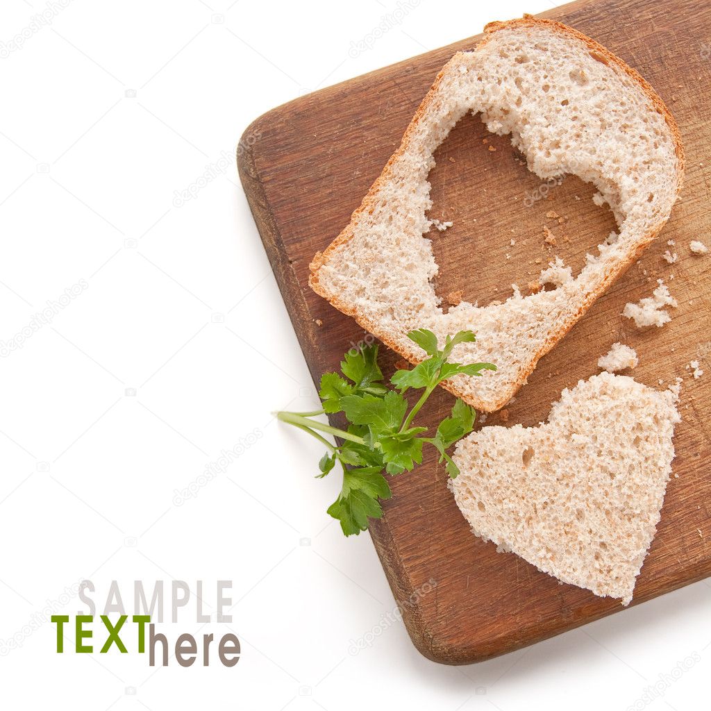 Wheat Bread Slice with Heart