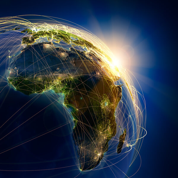 Основные воздушные маршруты Африки
