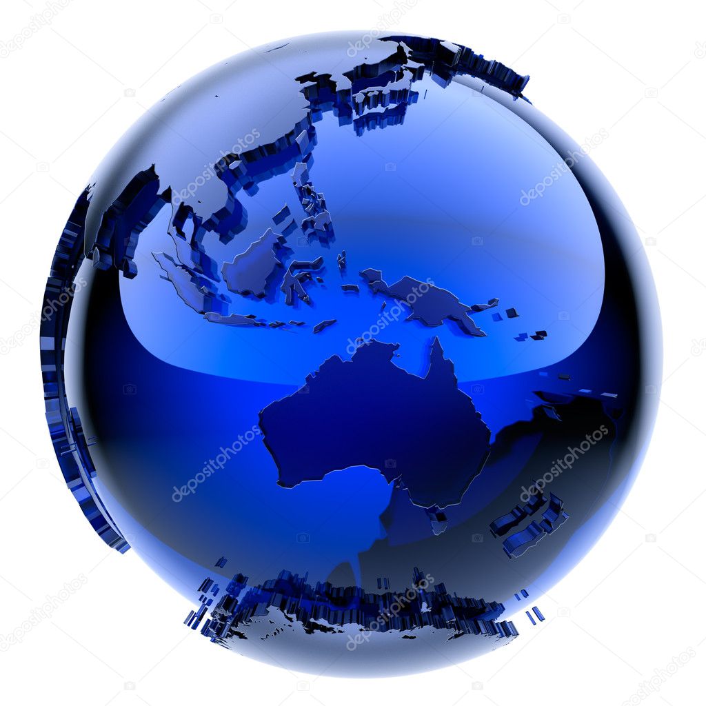 Blue glass globe — Stock Photo © Antartis 8453773