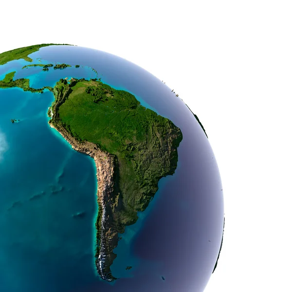 Realistischer Planet Erde mit natürlichem Wasser — Stockfoto