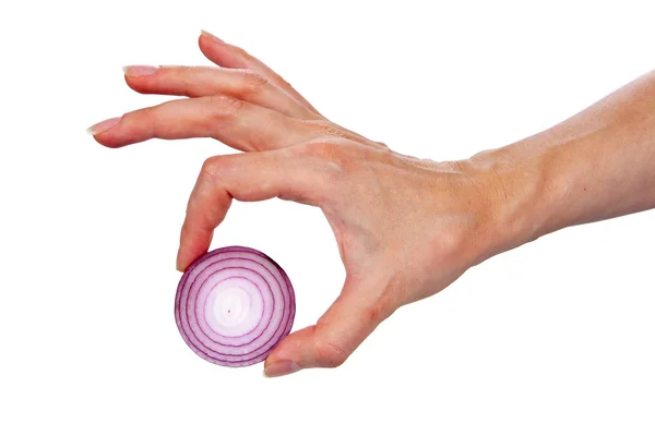 Red onion slice — Stock Photo, Image