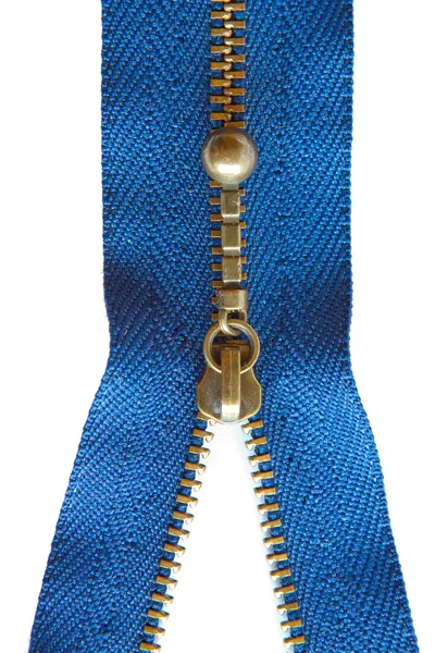 Blue zipper — Stock Photo, Image