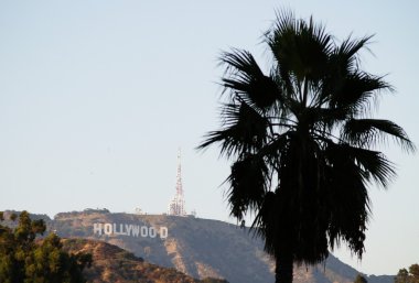 Hollywood sign in Los Angeles clipart