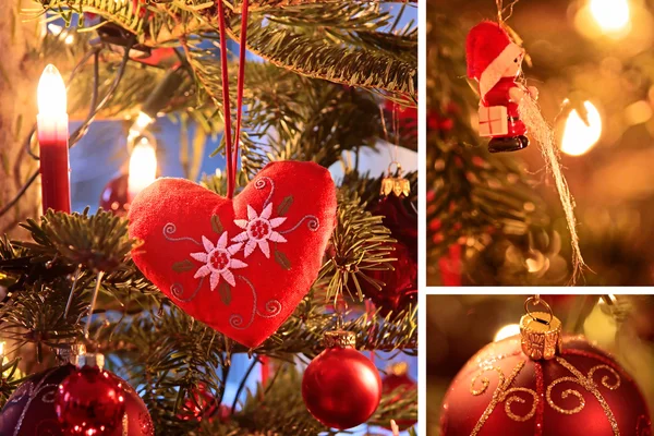 Kolaż z świątecznych dekoracji — Zdjęcie stockowe