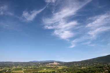 Provence landscape at Lacoste clipart
