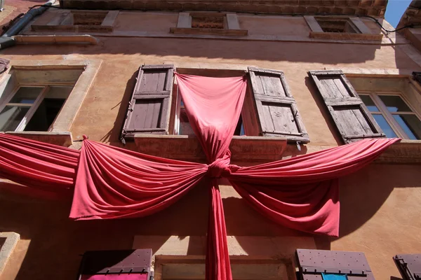 Kolorowe domy w Roussillon — Zdjęcie stockowe