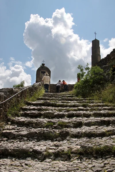 stock image Stations of the Cross in Moustiers-Sainte-Marie